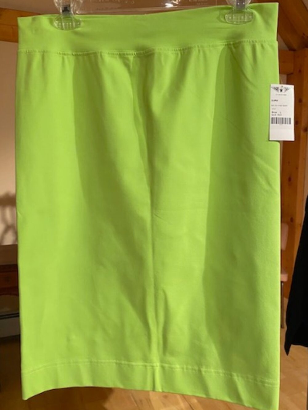Hard Tail Lime Green Pull on Skirt L NWT Vibrant Comfortable Fairy Wings Logo